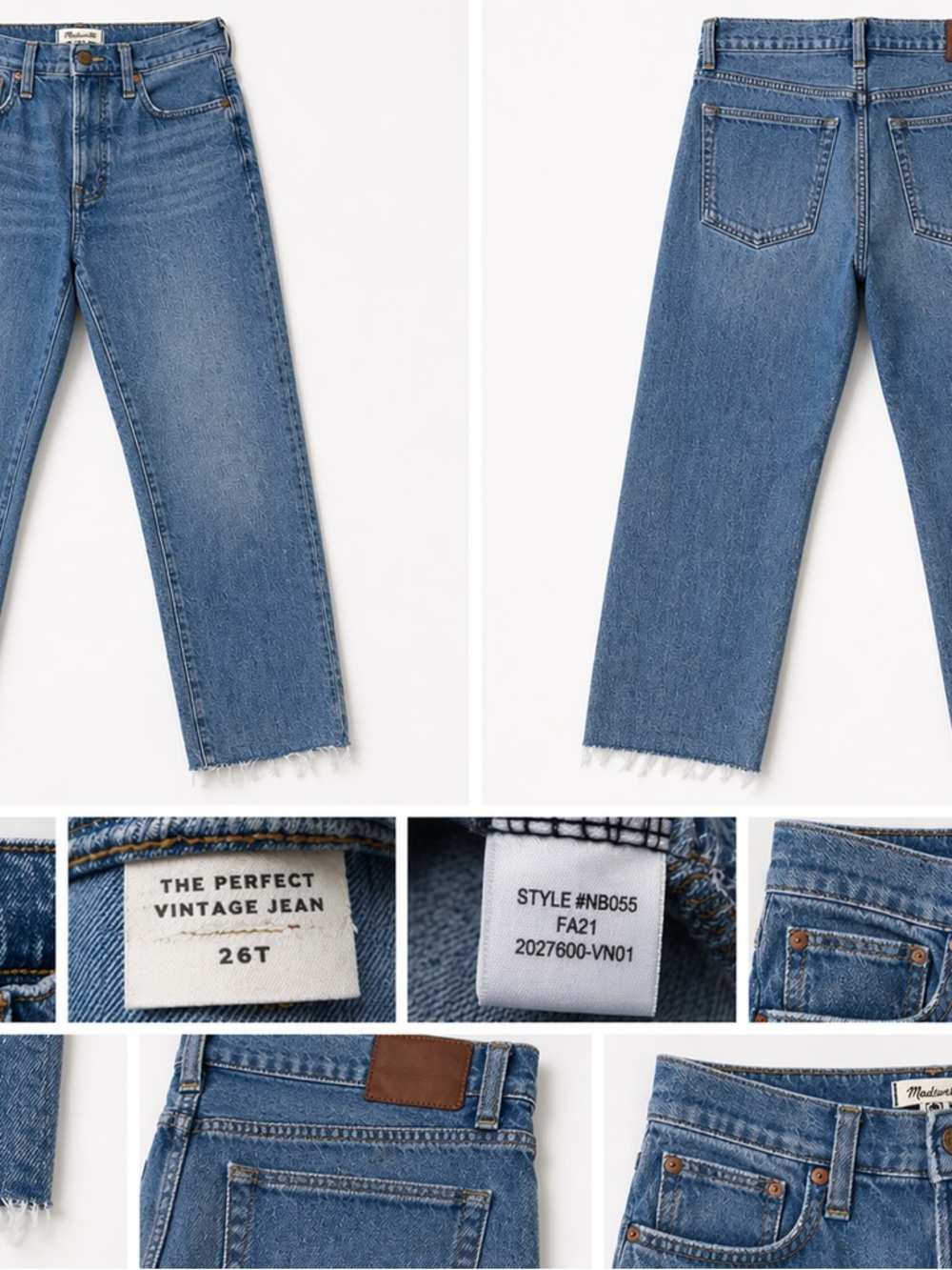 Madewell Straight-Leg Jeans in Medium Blue Denim
